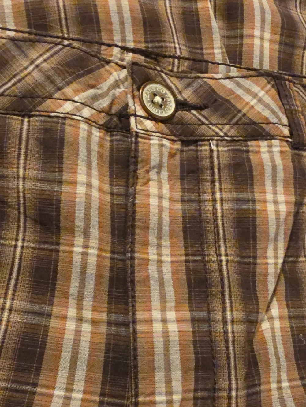 Faded Glory Originals Women’s Plaid Casual Shorts in Brown 18